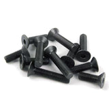 🔩 M6-1 tornillos de cabeza plana de 30 mm, acero de aleación de grado 10.9, DIN 7991, unidad de enchufe Allen, acabado de óxido negro, rosca de máquina, pernos avellanados, cantidad de rosca completa 60