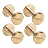 🔩 Remache de Tornillo de 10 Mm, Cabeza Plana Redonda Resistente, Juego de 50 Remaches de Encuadernación Multiusos para Manualidades (10x10mm)