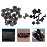 🔩 Remaches De Tornillo, 20 Juegos De Tornillos De Bolsa De Remaches, Tornillos Chicago De Cabeza Plana De Latón Negros, Perno De Metal Para Cinturón Plano, Kit De Remaches De Cuero(5mm)