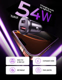 ▶ LISEN 54W Cargador para Auto Rapida 2 Unidades, PD 36W [Todo Metálico] QC 18W, Adaptadores de Corriente para Coche Compatible con iPhone Air 17/16/15/14, Galaxy S25/24/23 Ultra, Xiaomi, Motorola