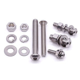 Tornillos de cabeza de botón de acero inoxidable de 5/16-18 x 1 pulgada con tuercas hexagonales, arandelas planas, acero inoxidable 304 (18-8), rosca completa, unidad hexagonal Allen, 10 juegos