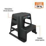 Taburete de 2 escalones, Peldaños antiderrapantes