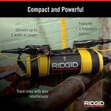 Buscador de tuberías RIDGID  Transmisor de línea, trazador de línea y localizador de línea subterránea, amarillo, pequeño