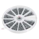 🔩 DEWIN Pernos de Tornillo, 600pcs 12 Tipos Pernos Tuercas Kit M1 M1.2 M1.4 M1.6 de Acero Perno de Plana Pernos Tuercas Kit, Tuercas para Reparar Bicicleta Gafas de Gafas Reloj