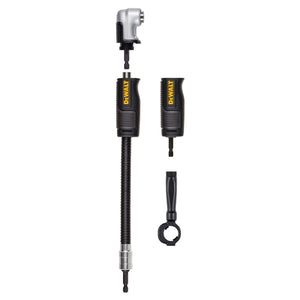 Adaptador de taladro de ángulo recto, FlexTorq, sistema 4 en 1, eje flexible compacto, recto, 30 cm DEWALT
