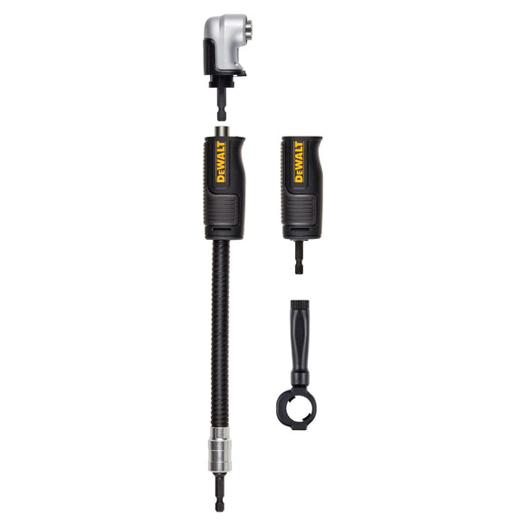Adaptador de taladro de ángulo recto, FlexTorq, sistema 4 en 1, eje flexible compacto, recto, 30 cm DEWALT