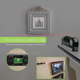 ▶ Nivel Láser Multipropósito,TKMARS Líneas Láser Transversales Horizontales y Verticales Estándar,Línea láser 8 pies Medida Cinta Regla Regla estándar y métrica ajustada laser level Láseres de Línea