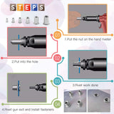 🔩 Glarks 180 piezas de acero inoxidable 304 M3 M4 M5 M6 M8 M10 tuerca de remache de cabeza plana con rosca