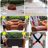 ▶ Sistema de elevación y mudanzas para 2 personas con correas para hombro ajustables para mover, levantar y transportar fácilmente muebles y objetos pesados de forma segura, naranja