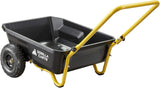 Gorilla Carts GCR-4 - Carro de volquete, Carro de jardín de 2 Ruedas con Mango Plegable, 4 pies cúbicos, 300 Libras Capacity, Negro/Amarillo Gorilla Carts GCR-4 -