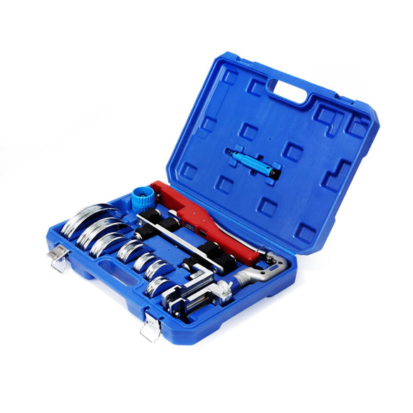Doblador de tubos de refrigeración con carraca y accesorio de doblado inverso, herramienta de mano de 1/4 a 7/8 pulgadas