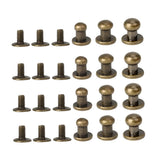 🔩 DIYEAH Juego De 72 Piezas De Herrajes Para Artículos De Cuero Tornillos De Remache De Aleación Mini Tachuelas Para Equipaje Cinturones Bolsos Zapatos Proyectos De Manualidades