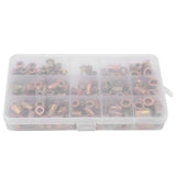 🔩 Juego de tuercas de remache de 150 piezas, 6-32 8-32 10-24 10-32 1/4-20 Modelo Tuerca de remache de acero al carbono Tuerca de remache mezclada, tornillería de sujeción,