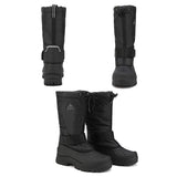 NORTIV 8 Botas Impermeables para la Nieve de Invierno para Senderismo para Hombres Botas Ligeras y cómodas para Exteriores,Size 30.5 cm,Negro,QUEBEC-M