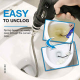 ▶ Herramienta de Limpieza de Tubería de Resorte, Removedor de Obstrucciones Drenaje de Serpiente con Adaptador de Taladro, para Fregadero de Cocina Baño Bañera Inodoro Obstruido (2m)