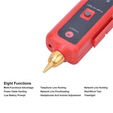 ▶ Buscador de tuberías y cables subterráneos Probador de Cable Linea Telefonica Cable de Red Localizador de Cables Buscador de LíNeas para Detección de Cortocircuito/Circuito Abierto