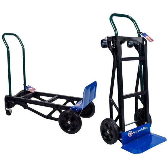 Carretilla 400 libras de capacidad, ultraligero, superfuerte, nailon convertible de mano y carretilla