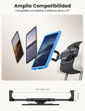 ▶ Soporte Tablet Automovil - [Pinza Plegable para Fundas Grosas] [360° Rotation] Porta Tablet para Auto, Base iPad Carro para Niños para iPad Pro, Air, Mini, 6.1-13" Devices