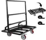 Carrito plegable para paneles de yeso, con ruedas giratorias de 5 pulgadas, 44.5 x 22 x 40 pulgadas, carro de madera contrachapada con capacidad de carga de 2000 libras, carro de camión de