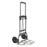 Carretilla de mano plegable y dolly, capacidad de 200 libras con mango telescópico y ruedas PP + EVA