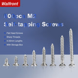 🔩 Walfront 800 Piezas M2 Tornillos Autorroscantes Tornillos de Cabeza Cruzada Tornillos de Cabeza plana Sujetadores Tornillos de Madera de Aglomerado de Rosca Automática Conjunto Surtido