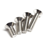 50 tornillos de cabeza plana M3-0,5 x 8 mm, acero inoxidable 18-8 (304), acabado brillante, llave Allen, tornillos de máquina hexagonales interiores