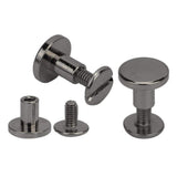 🔩 Juego De 50 Remaches De Cuero, Remaches De Encuadernación, Tornillos De Cabeza Plana De Cobre Puro, Remaches Para Uñas, Remaches De Cuero, Herramientas De Ajuste De 8 Mm (Color De La Pistola)