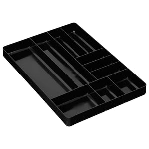 ERNST MFG - Organizador de cajones de 10 compartimentos: bandeja apilable resistente para organización de herramientas de cochera automotriz, almacenamiento de caja de herramientas de perfil bajo, tuercas y pernos, herramientas, piezas, fácil de limpiar,
