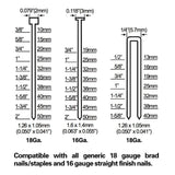 ▶Clavadora y Grapadora Neumática 3 en 1, Calibre 18 and 16 NuMax SL31