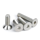 M3-0.5 x 5 mm Tornillos de cabeza plana Tornillos avellanados, DIN7991, acero inoxidable 18-8 (304), accionamiento de enchufe Allen, tornillos de máquina, tornillos hexagonales internos métricos