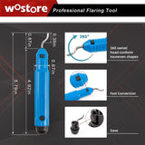 Doblador de tubos de refrigeración con carraca y accesorio de doblado inverso, herramienta de mano de 1/4 a 7/8 pulgadas