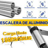 ▶ Escalera Telescópica De Aluminio 5M Escalera Recta Extensible Portátil para Trabajo Al Aire Libre Y Uso Doméstico, Escalera Retractil Multiusos De Aluminio Plegable 5 Metros/ 16 Pies