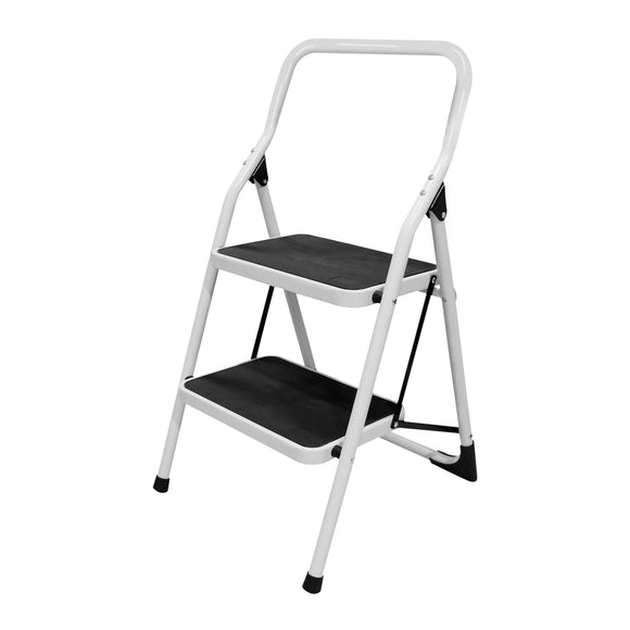 Escalera tubular plegable tipo taburete de acero de 2 escalones, color, pack of/paquete de 1