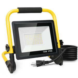 Luz de trabajo LED de 10000 lúmenes: luz de trabajo portátil con cable de 5 pies, luz de inundación impermeable IP66 para exteriores, interior, trabajo, taller, cochera, construcción, regalos de