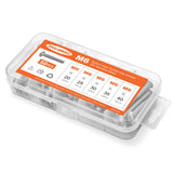 ▶ Tornillos de cabeza de botón M6 x 20 mm, 25 mm, 30 mm, 35 mm, 40 mm, tornillos de cabeza de botón 304, tornillos métricos Allen hexagonales, totalmente roscados a máquina, kit surtido de 50 unidades