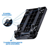Carretilla de Carga 230 Kg: Carrito Portátil con 6 Ruedas, Ideal para Mudanzas, Diablito de Carga Plegable Diseño Expansible y Compacto, Incluye Cuerda Elástica, Negra.