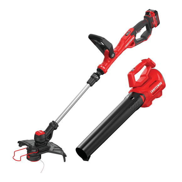 Combinado de Recortadora y soplador (4,0 Ah), Color Rojo CRAFTSMAN  V20 WEEDWACKER Kit