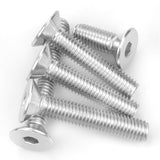 M8-Tornillos y pernos de cabeza plana de 1,25 x 50 mm, pernos de cabeza plana M8 de 50 mm, tornillo de acero inoxidable, accionamiento de enchufe Allen, rosca completa, acabado brillante, rosca gruesa