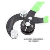 Alicates de doblado de tubos profesionales, tubos de latón, cobre, acero y aluminio, líneas de freno de diámetros: 5/16", 3/8", 3/16" y 1/4", acero