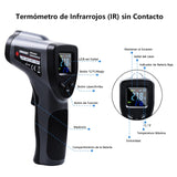 Termómetro infrarrojo, Termómetro Pistola de Temperatura Láser Digital Sin Contacto 50C~550C 58F~1022F) Para uso Industrial, Cocina Detección de Moldes, Ambiente, Temperatura Superficia
