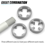 ▶ Roscado  de tubos  Herramienta para hacer roscas de PVC, juego de troqueles NPT, herramienta de fontanería con 3 troqueles, 1/2 pulgadas, 3/4 pulgadas, 1 pulgada, kit de enhebrador de tubería