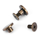20Pcs Remaches de cuero planos Tornillos de fijación de Chicago Postes Kit de surtido para álbumes de fotos Álbumes de fotos Reparación de cuero(5mm)