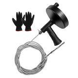 ▶ Herramienta de eliminación de obstrucciones de cabello para desagüe de serpiente de 33 pies, herramienta de eliminación de desagües para fregadero, herramienta de limpieza de drenaje flexible para