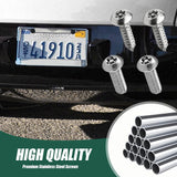 🔩 Jsorum Kits de tornillos antirrobo, kit de placa de matrícula resistente a manipulaciones, tornillos de seguridad de 1/4 pulgadas (M6), kit de sujetadores de acero inoxidable a prueba de óxido para montaje
