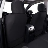 ▶ Fundas de asiento de auto, protegen el banco delantero y trasero, piel sintética y fibra de carbono, a prueba de agua (gris y negro, juego completo de 9 piezas)