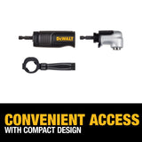 Adaptador de taladro de ángulo recto, accesorio 2 en 1 DEWALT