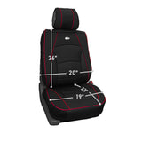 ▶ Juego de Cojines de Asiento de Piel sintética, Fundas de Asiento de Coche para Asiento de Respaldo bajo, Ajuste Universal, Compatible con airbag para SUV, sedán, Color Negro sólido