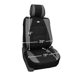 ▶ Ultra Cómodo Cojines de Cuero sintético para Asiento Delantero (Compatible con Bolsa de Aire), Black Red Trim-Bench