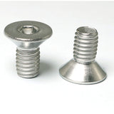 PZRT - 12 tornillos hexagonales hexagonales avellanados de acero inoxidable A2-70 tornillos de cabeza plana Allen M5 x 10, tono plateado