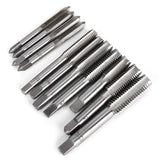 ▶ Juego de machos y matrices roscados de 24 piezas, juego de herramientas roscadas internas y externas estándar métrico y SAE con caja, Juego De Machuelos Y Tarrajas